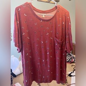 Self Esteem butterfly/rose/moon slouchy tee